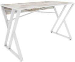 Rašomasis stalas Kalune Design Gyza 322RTC1305, 120 cm x 60 cm, 75 cm, balta sp.