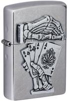 Žiebtuvėlis Zippo Dead Mans Hand Emblem Design 49536, sidabro sp.