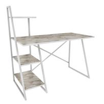 Rašomasis stalas su lentyna Kalune Design Admira 322RTC1311, 120 cm x 60 cm, 120 cm, balta sp.