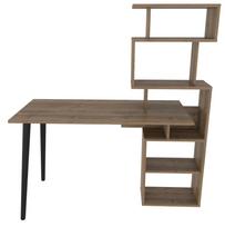 Rašomasis stalas su lentyna Kalune Design Vina 322RTC1316, 133 cm x 55 cm, 146.4 cm, riešuto sp.