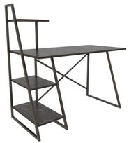 Rašomasis stalas su lentyna Kalune Design Admira 322RTC1309, 120 cm x 60 cm, 120 cm, juoda sp.