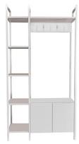 Prieškambario spinta Kalune Design Doga 322RTC1803, balta sp., 35 cm x 90 cm x 175 cm