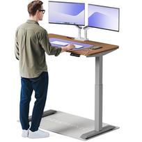 Kompiuterio stalas reguliuojamo aukščio Desktronic, 120 cm x 60 cm, 72 - 119 cm, pilka sp./riešuto sp.