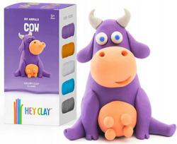 Rinkinys molinių figūrėlių gamybai, karvė Hey Clay Animals MN003PCS, violetinė sp.