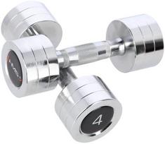 Svarmenų rinkinys HMS Chrome Dumbbells, 2 x 4 kg