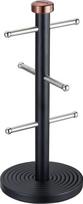 Puodukų kabykla Klausberg KB-7716, 15 cm x 15 cm x 35.5 cm, metalas, juoda sp.