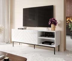 TV staliukas Cama Meble Abeto, balta sp., 150 cm x 42 cm x 60 cm