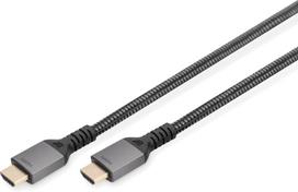 Kabelis Digitus HDMI - HDMI 2.1 8K@60Hz DB-330200-030-S HDMI, HDMI, 3 m, juoda sp./pilka sp.