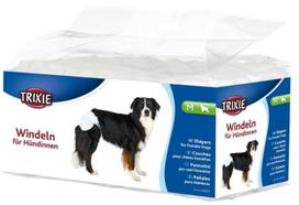 Sauskelnės šunims Trixie Diapers for Female Dogs 23633, M, 12 vnt. balta sp.