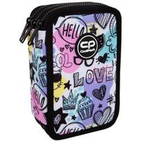 Penalas, su priedais CoolPack Jumper 3 Mood, 19.5 cm x 12.5 cm, balta sp./geltona sp./rožinė sp.