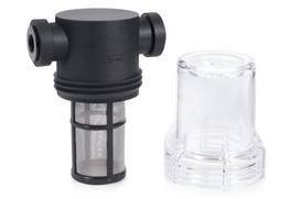 Filtras Alphacool ES Big Inline particle filter 2x G1/4 IG, 9.5 cm, skaidri sp./juoda sp.