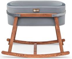 Kūdikių lopšys Kalune Design Hier Cradle 90 x 58 cm, ąžuolo sp./pilka sp.