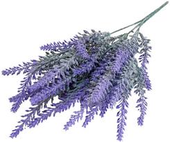 Dirbtinių gėlių puokštė, levanda, violetinė sp., 38 cm x 13 cm