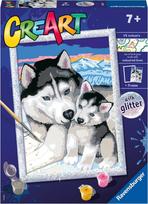 Tapymas pagal skaičius Ravensburger CreArt Husky, įvairių spalvų
