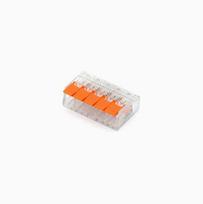 Laidų jungė Okko PCT-415, 5 x 0.02-4 mm², 32 A, oranžinė sp., 25 vnt.