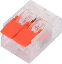 Laidų jungė Okko PCT-412, 2 x 0.02-4 mm², 32 A, oranžinė sp., 25 vnt.