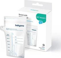 Maišeliai motinos pienui laikyti BabyOno Get Ready 1084, 180 ml, 0 mėn., polietileno tereftalatas (pet), skaidri sp.