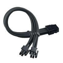 Laidas SilverStone EPS 8-pin to EPS/ATX 4+4-pin cable, juoda sp.