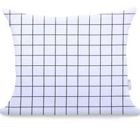 Dekoratyvinės pagalvėlės užvalkalas Restilo Ducato Modest, balta sp./juoda sp./violetinė sp., 60 cm x 50 cm, 2 vnt.