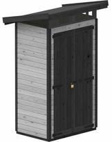 Sodo sandėliukas Upyard Strongbox S, 127 cm x 87 cm x 220 cm, juoda sp./pilka sp.