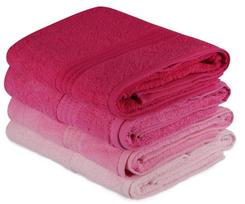 Vonios rankšluosčių rinkinys Foutastic Rainbow 317HBY1425, purpurinė (magenta) sp./rožinė sp./šviesiai rožinė sp., 140 cm x 70 cm, 4 vnt.