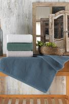 Vonios rankšluosčių rinkinys Foutastic Hand Towel Set Serena 321SHS2269, balta sp./kreminė sp./mėlyna sp., 90 cm x 50 cm, 4 vnt.