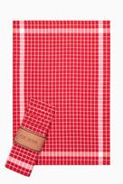 Virtuvinių rankšluosčių rinkinys Foutastic Kareli 192DCH1662, raudona sp., 65 cm x 45 cm, 5 vnt.