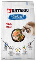 Sausas kačių maistas Ontario Longhair Duck & Salmon, antiena, 6.5 kg