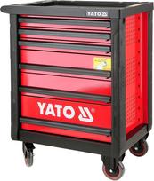 Įrankių vežimėlis Yato YT-0902, 76.6 cm x 46.5 cm x 95.8 cm, juoda sp./raudona sp.