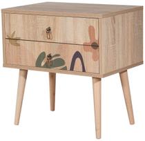 Naktinis staliukas Kalune Design City Leaf, medžio sp., 61 cm x 60 cm x 40 cm