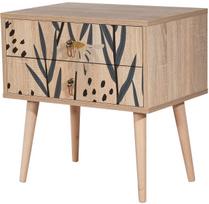 Naktinis staliukas Kalune Design City Daisy, įvairių spalvų/medžio sp., 61 cm x 60 cm x 40 cm