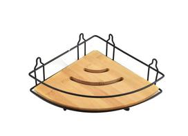 Vonios kambario lentyna Bathlab Carl Bamboo, 19 cm x 6.5 cm x 20 cm, ruda sp./juoda sp.