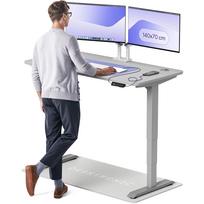 Rašomasis stalas reguliuojamo aukščio Desktronic HomePro, 140 cm x 70 cm, 61 - 125.5 cm, pilka sp.