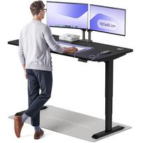 Rašomasis stalas reguliuojamo aukščio Desktronic HomePro, 160 cm x 80 cm, 61 - 125.5 cm, juoda sp.