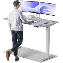 Rašomasis stalas reguliuojamo aukščio Desktronic HomePro, 160 cm x 80 cm, 61 - 125.5 cm, pilka sp.