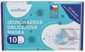 Vienkartinė kaukė Mesaverde Protective Masks, žydra sp., 10 vnt.
