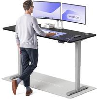 Rašomasis stalas reguliuojamo aukščio Desktronic HomePro, 180 cm x 80 cm, 61 - 125.5 cm, juoda sp./pilka sp.