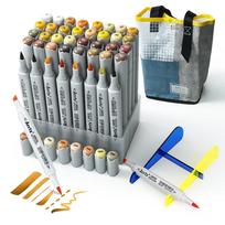 Dvipusių markerių - flomasterių rinkinys Arrtx Marker Pens, dvipusiai, 40 vnt.