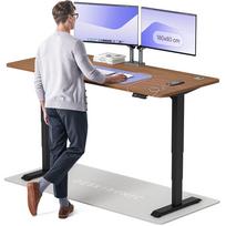 Kompiuterio stalas reguliuojamo aukščio Desktronic HomePro, 180 cm x 80 cm, 62 - 126 cm, juoda sp./riešutmedžio sp.