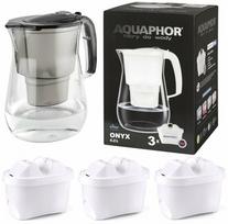 Vandens filtravimo indas, su kasetėmis Aquaphor Onyx, 4.2 l, skaidri sp./juoda sp.
