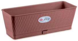 Gėlių vazonas Stefanplast Liberty, plastikinis, 50 cm x 18 cm, ruda sp.