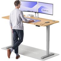 Rašomasis stalas reguliuojamo aukščio Desktronic HomePro, 180 cm x 80 cm, 61 - 125.5 cm, ąžuolo sp./pilka sp.