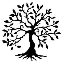 Sienos dekoracija Wallity Tree 3, 60 cm x 60 cm