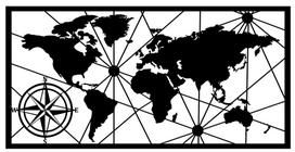 Sienos dekoracija Wallity World Map Large, 120 cm x 60 cm