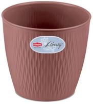 Gėlių vazonas Stefanplast Liberty, plastikinis, Ø 30 cm, ruda sp.