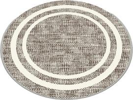 Vonios grindų kilimėlis Foutastic Formica Circle 359CHL4717, balta sp./rusva sp., 160 cm x 160 cm, Ø 160 cm