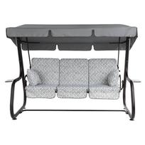 Lauko sūpynės Patio Rimini Black Edition, juoda sp./pilka sp., 222 cm x 143 cm x 173 cm