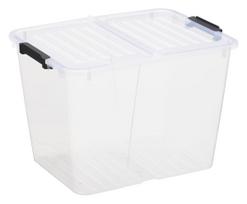Daiktadėžė su dangčiu Plast Team, 30 l, skaidri sp., 43 x 33 x 30 cm