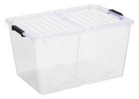 Daiktadėžė su dangčiu Plast Team, 50 l, skaidri sp., 56.7 x 39.6 x 30.6 cm