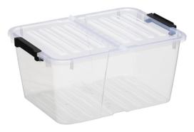 Daiktadėžė su dangčiu Plast Team, 15 l, skaidri sp., 39.4 x 29.5 x 18.5 cm